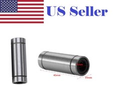 2PCs LM8LUU 8mm Long Linear Motion Bearing Ball Bushing 8x15x45mm CNC Parts