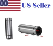 2PCs LM8LUU 8mm Long Linear Motion Bearing Ball Bushing 8x15x45mm CNC Parts