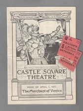 John Craig "MERCHANT OF VENICE" Edward Wade / Charles MacKay 1901 Boston Program