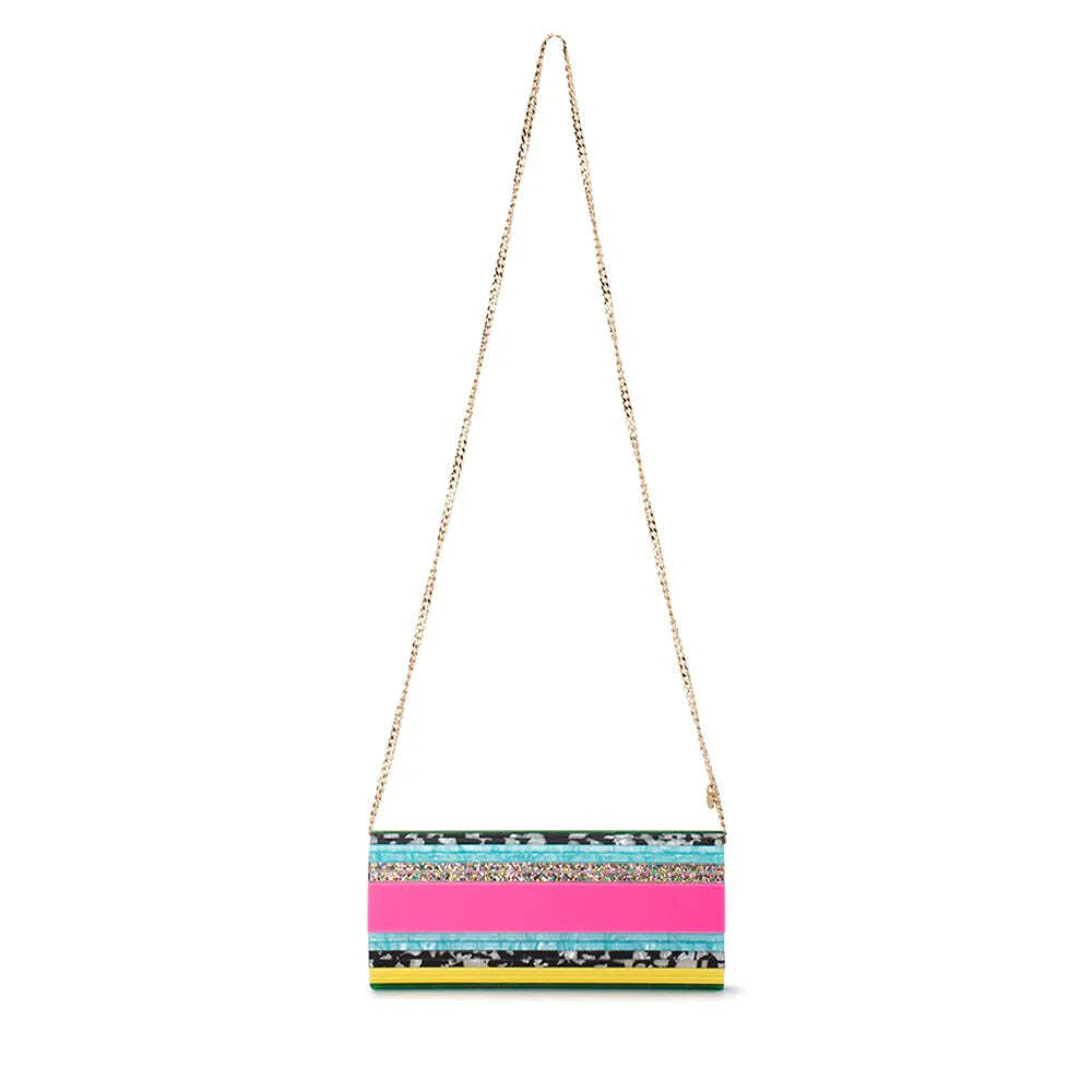 Olga Berg - CLARA Acrylic Clutch - Multi