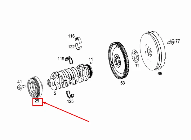 MERCEDES-BENZ VITO W447 Engine Crankshaft Pulley A6510351612 NEW 