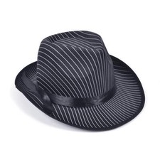 Gangster Hat Pin Stripe Fedora
