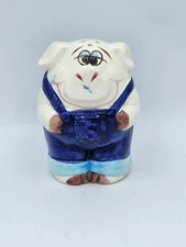 Vintage Salt Or Pepper Shaker Pig In Overalls 1980 Enesco County Fair 