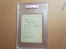 Hank Gowdy Al Lopez and others Signed Album Page PSA Cert Encapsulated 