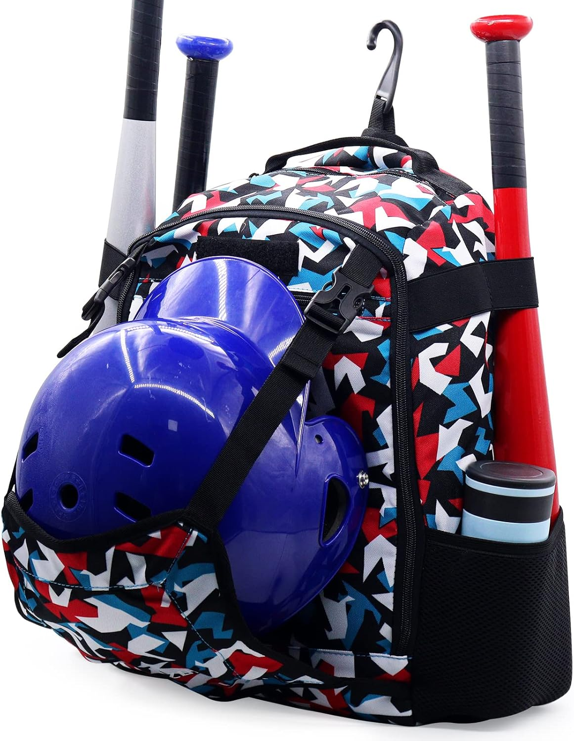 Youth Baseball Bat Bag Backpack, T-Ball & Softball Equipment & Gear for Youth, L