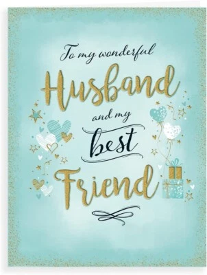 REGAL PUBLISHING To My Wonderful Husband Birthday Card. 19x13cm (8x6 Inches)