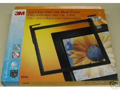 3M EX10L ANTIGLARE FLAT FRAME FILTER BLACK 14"-17 CRT" or 15" LCD - Image 1 of 1