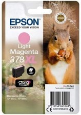 Image of Genuine Epson 378XL Light Magenta Squirrel High Yield, Claria Photo HD Ink Cartr