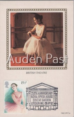 1982 Benham British Theatre Ballet Royal Opera House Briefmarke Postkarte