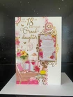 18TH GRANDDAUGHTER BIRTHDAY CARD WITH KEEPSAKE (9" X 6") GRANDAUGHTER AGE 18