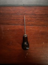 Leather Stitching Awl Wood Handle Scratch Awl Leathercraft Sewing Tool Used