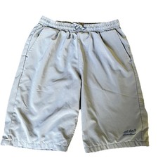 Eddie Bauer Boys L 14-16 Swim Trunks Pull On Stretch Waist UPF Gray Day Shorts