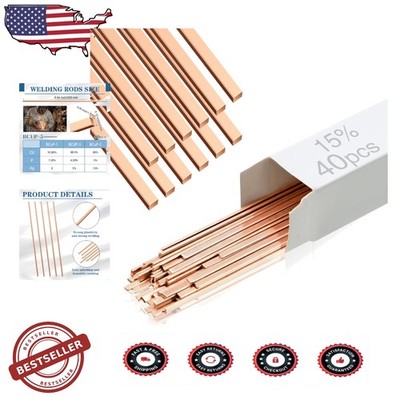 15% Silver Brazing Alloys - 40 Sticks for Reliable HVAC and Refrigeration Work
