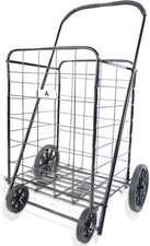 ATH Large Deluxe Rolling Utility / Shopping Cart - Stowable Folding Heavy Duty C