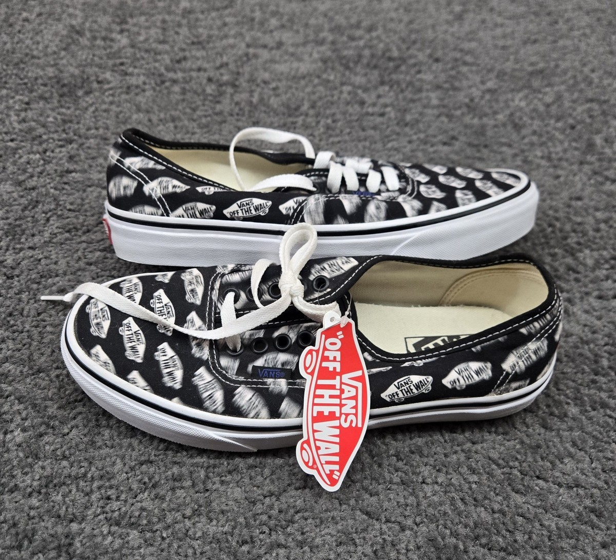 Vans Off The Wall Blur Boards Low Top Shoes Men's Size Grunge