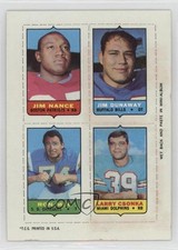 1969 Topps Mini-Cards (4-in-1) Jim Nance Dunaway Ron Mix Larry Csonka HOF 0ls