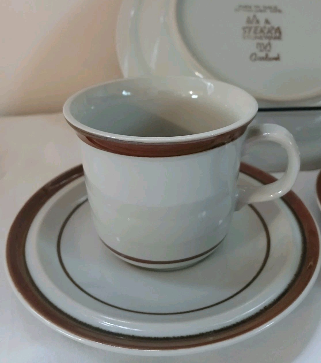 Vintage Sierra Stoneware "Garland"  4-Pc Dinner Set Oven To Table Dish Set 