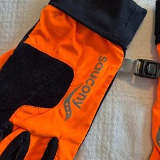 Guanti Saucony Nomad Glove Run Shield Vizipro – Elettrici, Termici, Touchscreen (Taglia L, Arancio)