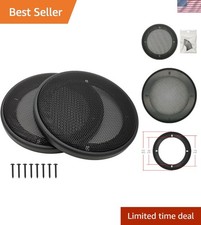 Durable Black 4" Speaker Grill Covers with Metal Mesh - 2Pack Protection