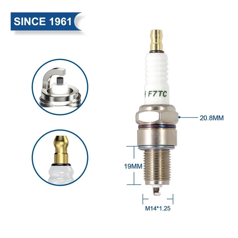 TORCH F7TC Spark Plug Replace for NGK 3785 BP7ES Plug, Compatible with... 