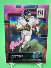 2022 Donruss Optic MALIK WILLIS Pink Holo On Card Auto JSA Certified Rates Rooki