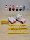 Fisher Price Little People Lot Ambulance Fire Cars People Vintage Free Shipping