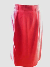 Carlisle 100% Silk Coral Salmon Pencil Skirt Women’s 12 Career Office Work