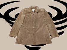 ST JOHNS BAY Leather WASHABLE SUEDE Camel Brown Jacket Coat SOFT Men's Large