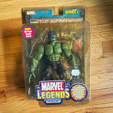 Marvel Legends Series 1 Hulk 7.25in Action Figure w Display Stand Green Purple