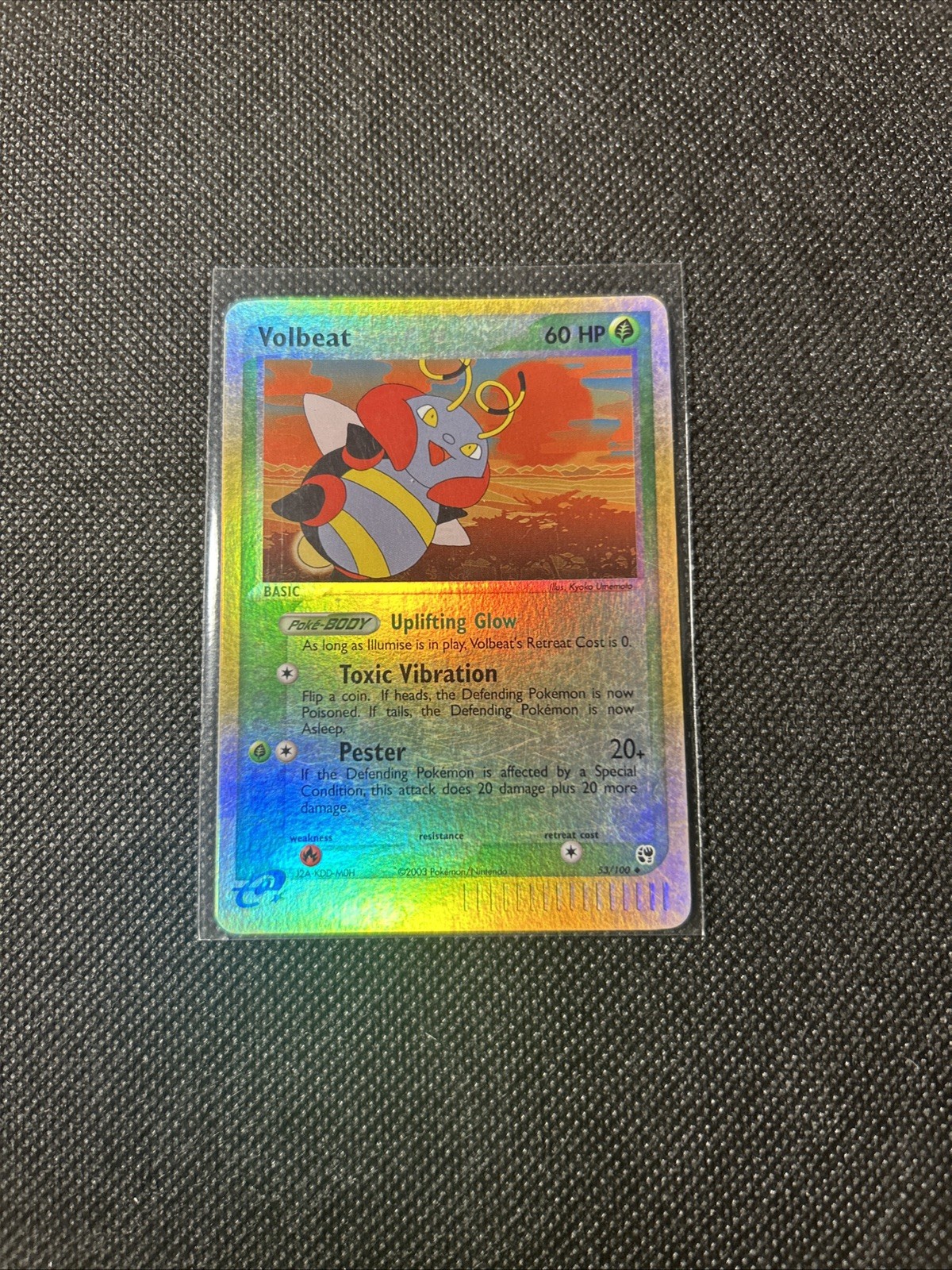Pokemon Card Volbeat 53/100 Reverse Holo Foil Sandstorm Vintage 2003 - NM