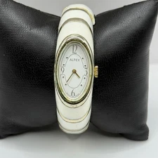 18mm Vintage Alfex Mod Dep Swiss Manual Wind White Bangle Watch PARTS / REPAIR