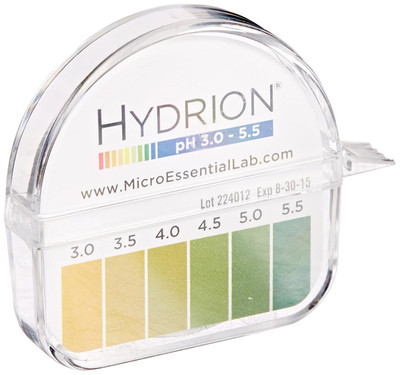 Micro Essential Lab 3110M18EA 325 Hydrion Short Range pH Test Paper Dispenser, 3