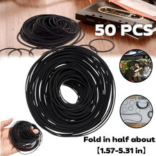 50 PCS Square Rubber Drive Belt For Cassette Player Recorder Repair Replacement