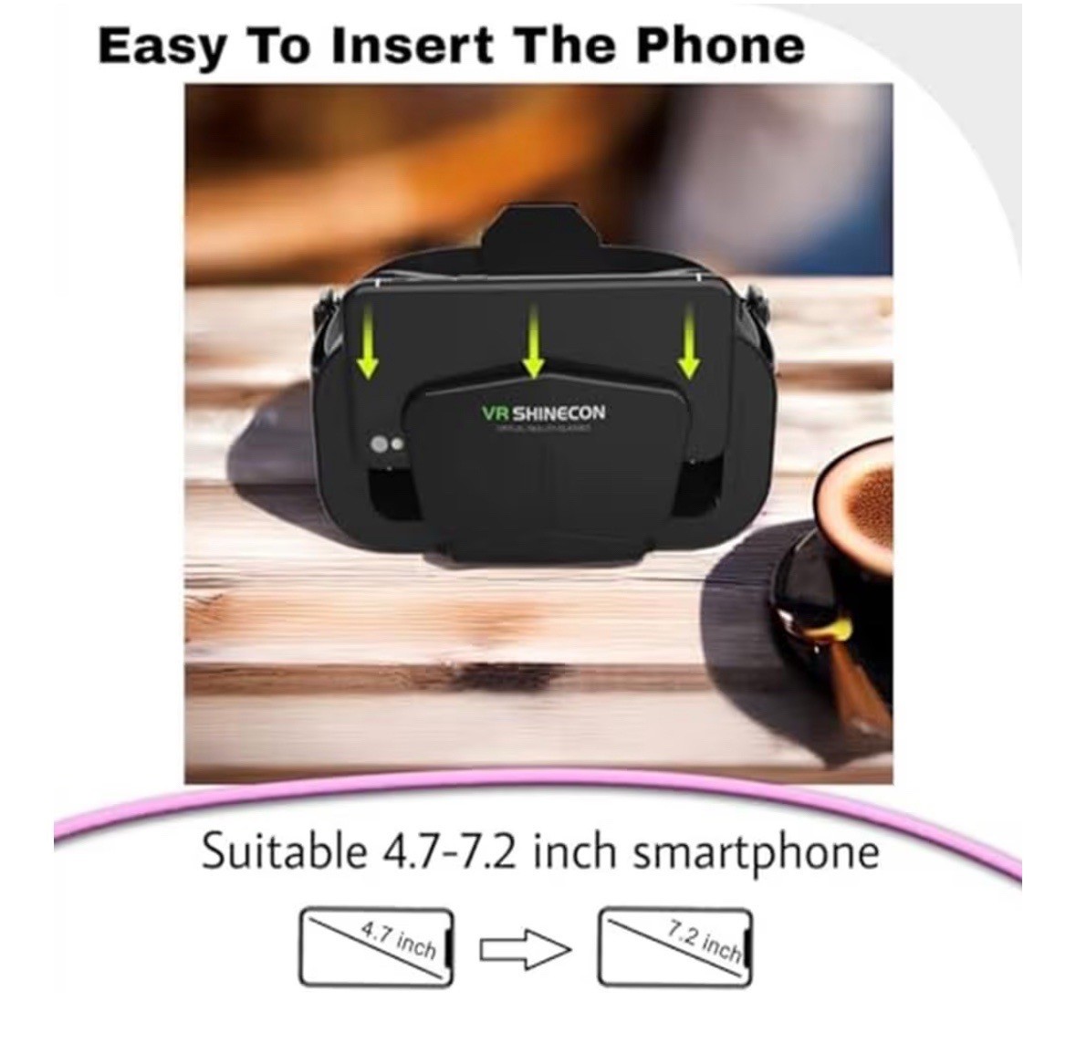 VR SHINECON VIRTUAL REALITY GLASSES Helmet for smartphones *phone not included*