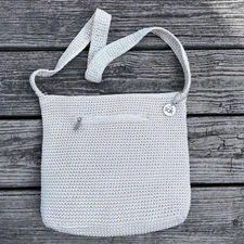 The Sak Ivory Shoulder Bag Tote Crochet Purse Medium
