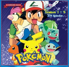 Pokemon Season 1-5 Vol 1-273 End 9 discs boxset- US Version DVD - English Dub