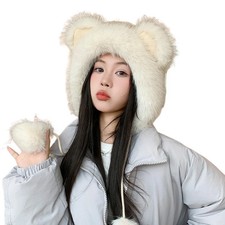Women Winter Thick Hat Warm Plush Outdoor Cap...