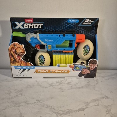 Zuru X-Shot Dino Attack Striker Gun mit 16 x Darts & 4 x Zieleier Aktivspielzeug