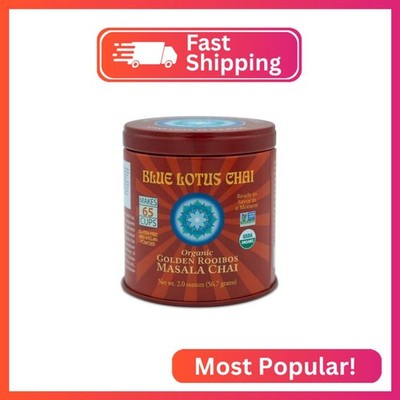 Blue Lotus Chai - Golden Rooibos Flavor Masala Chai - Makes 65 Cups - 2 Ounce Ma