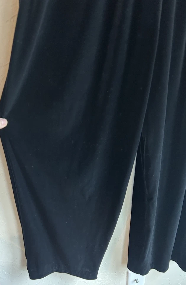 Mono de terciopelo negro vintage años 90 Y2K Romeo pierna ancha M Fairy Grunge Whimsigoth Foto 3 de 4