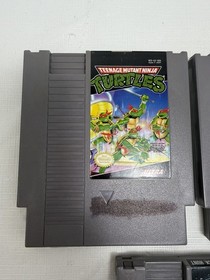 Nintendo NES 5 Games Lot TMNT Arcade Double Dragon Super Mario Bros Duck Hunt