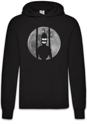 Robot Moon II Herren Hoodie Mond Cartoon Robot Bender Comic Bending Rodriguez SN