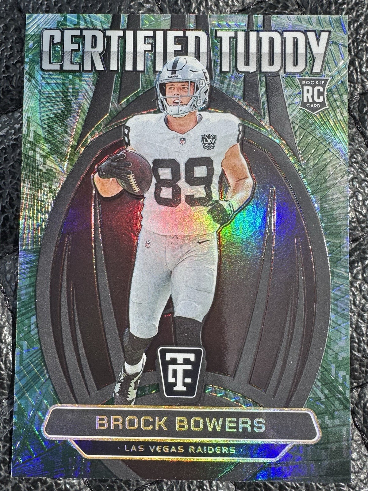 Brock Bowers Panini Totally Certified Certified Tuddy #7 Mirror Platinum Camo