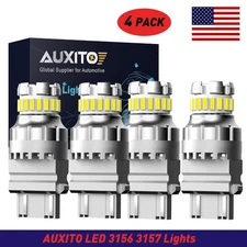 4pcs AUXITO 3157 3057 LED Backup Reverse Light Bulbs White For Ford Truck 6500K