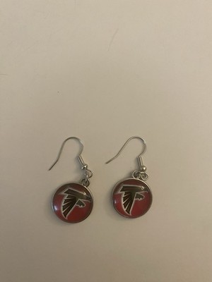 Atlanta Falcons NFL Round Logo Dangle Earrings Football Fan Jewelry