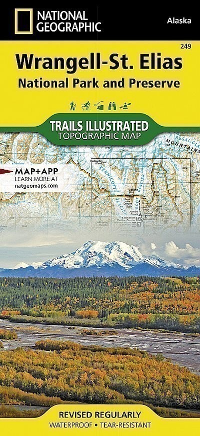 Wrangell-St. Elias National Park and Preserve Map Trails illustrated national ge