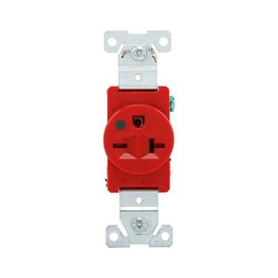 Eaton Wiring Devices 8410RD - Recp HG Sgl 20A 250V 2P3W Str B/Swire RD - 1EA