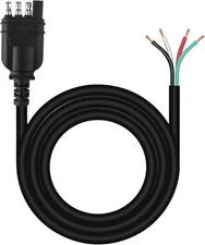 4 Pin Trailer Wiring Harness 3FT, 16 AWG 4 Way Flat 16AWG-3FT, No Female 