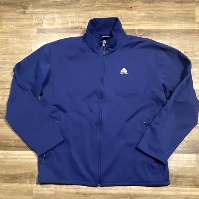Y2K Nike ACG Therma Men's Blue Track Jacket Full-Zip Zipped Pockets XL