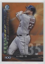2017 Bowman Chrome Scouts Top 100 Orange Refractor 8/25 AJ Reed #BTP-35 n0c